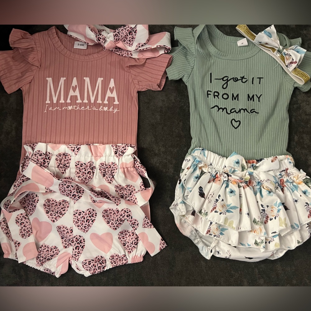Baby girl cute outfit bundle